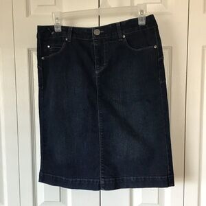 Style & Co 5 Pocket Denim Skirt with Back Rhinestone Pockets Size 4
